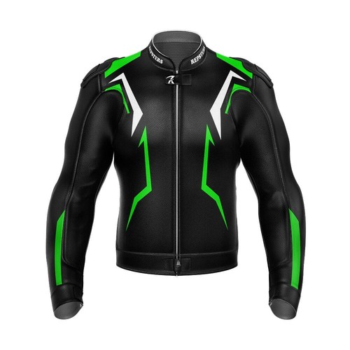 Black and green motorbike - and,